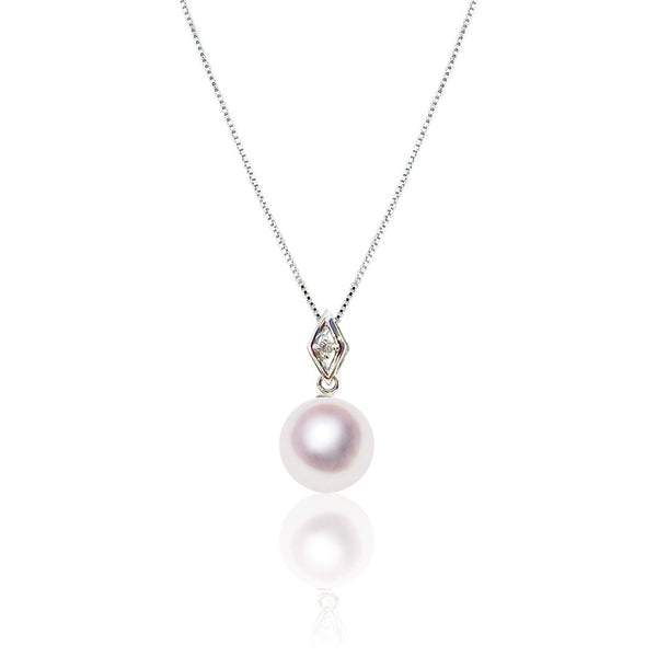 Pt 8.0㎜　ペンダント D0.01ct - Tensei Pearl Online Store　天成真珠　公式通販ショップ
