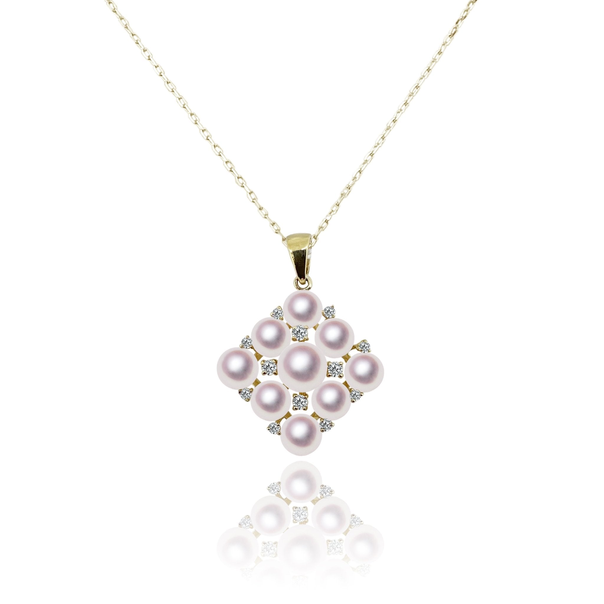 K18 4.0~5.0mm pendant D0.11ct