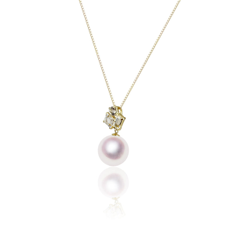 K18 8.0毫米吊墜白色Pazs -tensei珍珠在線商店Tenari Pearl官方郵購商店