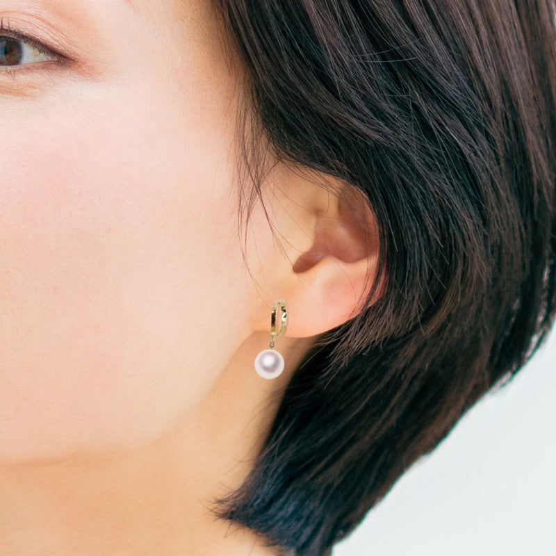 K18 8.0㎜ Design earrings | Tensei Pearl Online Store 天成真珠