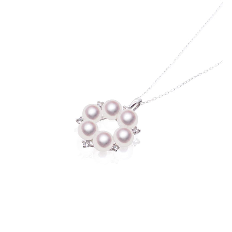 K18WG 4.0 ~ 4.5㎜ Pendant D0.01ct -TENSEI PEARL ONLINE STORE Tenari Pearl Official Mail Order Shop