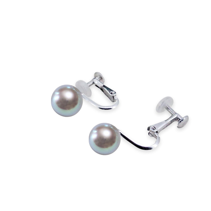 SV8.0㎜灰色簡單耳環-tensei Pearl在線商店Tensei Tensei Pearl官方郵購商店